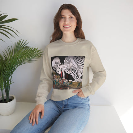 Mitsukuni Defying the Skeleton Spectre by Utagawa Kuniyoshi Heavy Blend™ Crewneck Sweatshirt