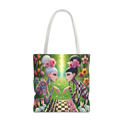The Spring Gambit: A Fairy’s Move Tote Bag – Whimsical Chess & Spring Magic