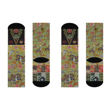Chinois et Japonais 2 by Auguste Racinet Cushioned Crew Socks