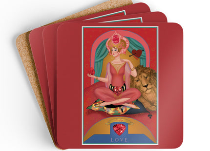 Cancer Zodiac Design – July & Ruby by Sofia Chiostri | Corkwood Coaster Set