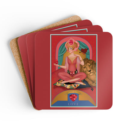 Cancer Zodiac Design – July & Ruby by Sofia Chiostri | Corkwood Coaster Set