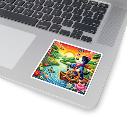 Sailor Kitten’s River Adventure Kiss-Cut Stickers (4 Sizes)