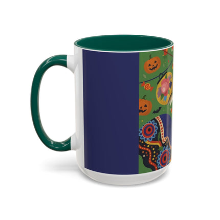 🏮🎃 The Lady Of Halloween Lanterns Colorful Mug – Colorful Art Deco Halloween Charm