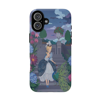 🦚🌸 The Peacock Garden Terrace Phone Case – Art Deco Floral Elegance