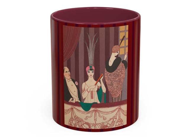 La Loge by George Barbier Colorful Mugs (11oz, 15oz)