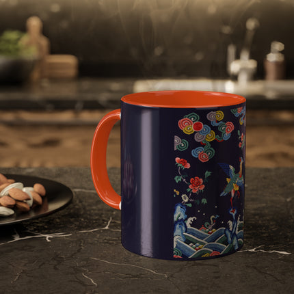Rank Badge with Mandarin Duck Colorful Mugs, 11oz