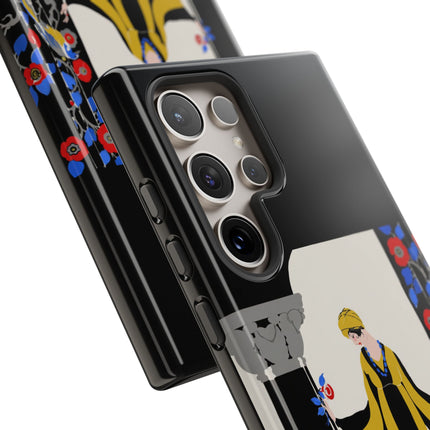 Art Deco Flapper in Yellow Robe Phone Case – Elegant Glamour & Exotic Charm