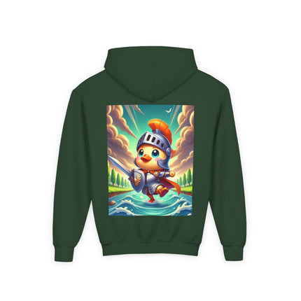 Valiant Duck Youth Hooded Sweatshirt – Courage, Adventure & Playful Heroism