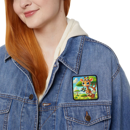 Giraffe Lookout Iron-On Patches