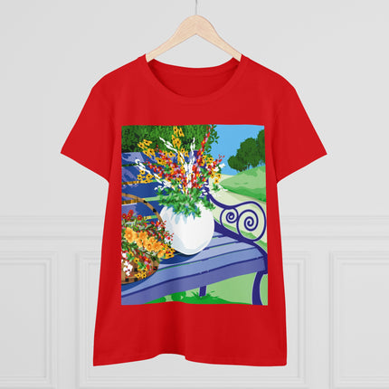 Blooming Harmony Women's Midweight Cotton Tee
