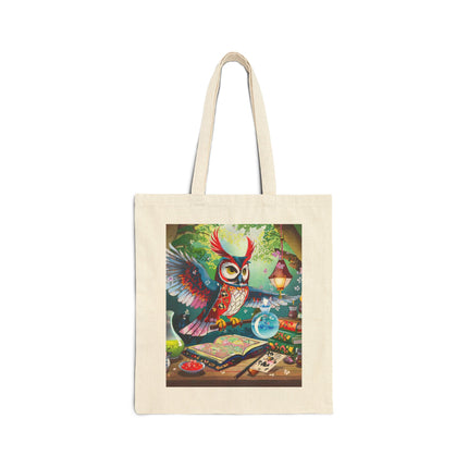 Owl's Magical Workshop Cotton Canvas Tote Bag