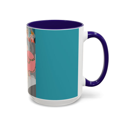 Celestial Masquerade Colorful Mugs – Theatrical Elegance & Floating Whimsy