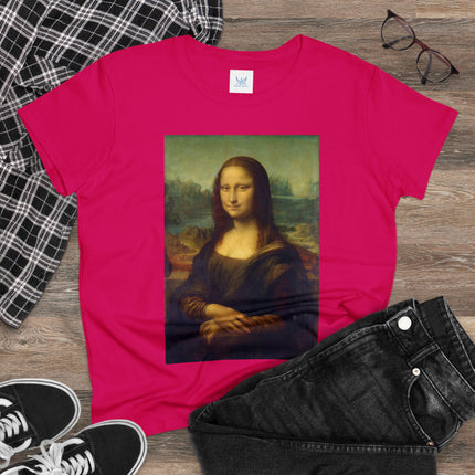 Mona Lisa by Leonardo da Vinci Women's Midweight Cotton Tee