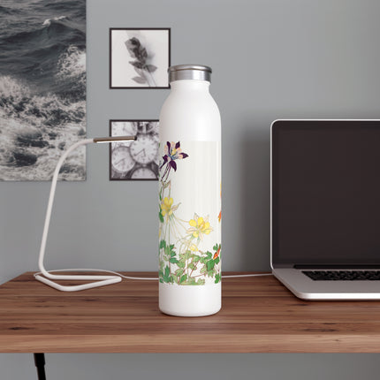 Aquilegia Flower by Tanigami Kônan Slim Water Bottle