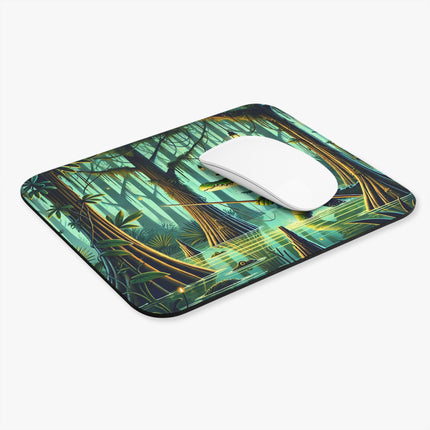 The Swamp Stalker Mouse Pad – Stealthy Predator & Misty Mystery