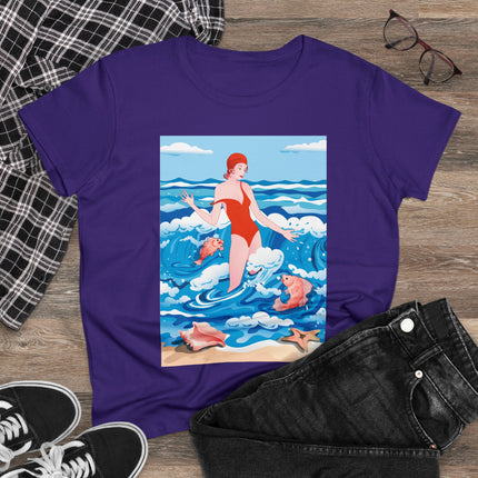 Ocean Symphony Women's Midweight Cotton Tee