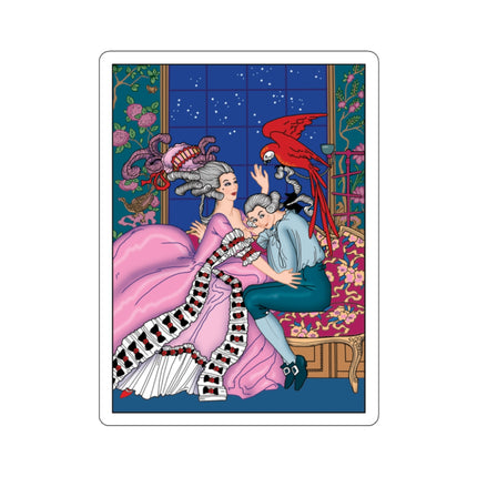The Jealous Parrot by George Barbier Kiss-Cut Stickers (4 Sizes)