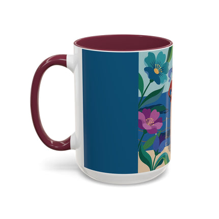 The Lady Of The Golden Horizon Colorful Mugs – Art Deco Coastal Elegance