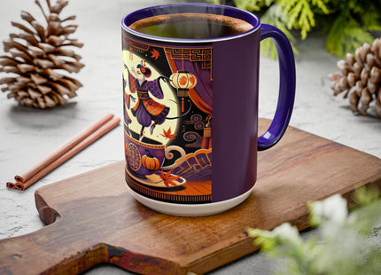 Theatrical Halloween Mice on Teacup Colorful Mugs (11oz, 15oz)