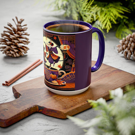 Theatrical Halloween Mice on Teacup Colorful Mugs (11oz, 15oz)