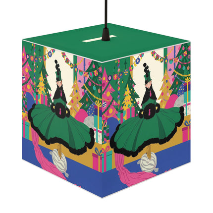 🎄🎁 The Emerald Christmas Belle Light Cube Lamp – Colorful Holiday Fashion Fantasy