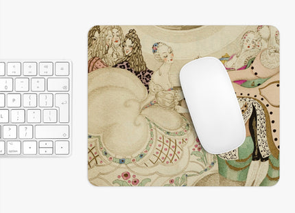 Sur talons rouges (On Red Heels) pl 01 by Gerda Wegener Mouse Pad, Round and Rectangle