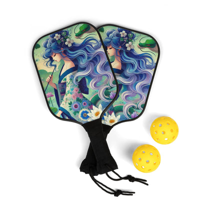 Fairy of the Koi Pond Pickleball Kit – Mystic Waters & Dragon Grace