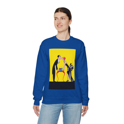 A Moment of Elegance: A Passionate Embrace Amidst Golden Splendor Heavy Blend™ Crewneck Sweatshirt