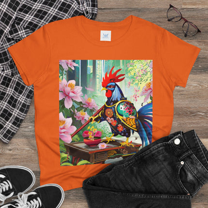 Cyberpunk Rooster Cotton Tee