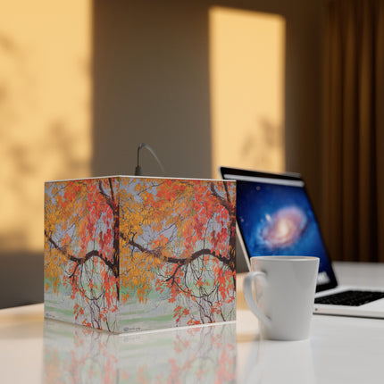 Autumn leaves by Edward Okuń Light Cube Lamp