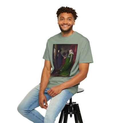 Arnolfini Portrait by Jan Van Eyck Unisex Garment-Dyed T-shirt