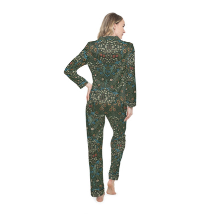 Blackthorn by William Morris Women's Satin Pajamas (AOP)