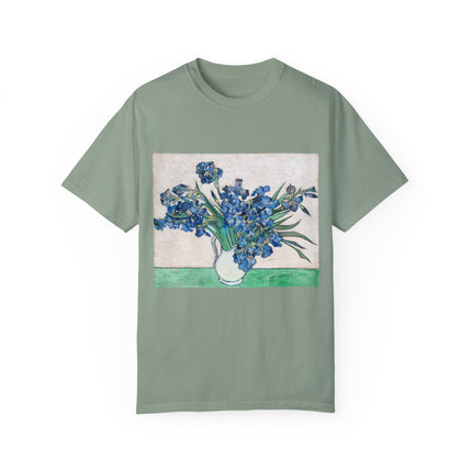 Irises by Vincent Van Gogh Unisex Garment-Dyed T-shirt