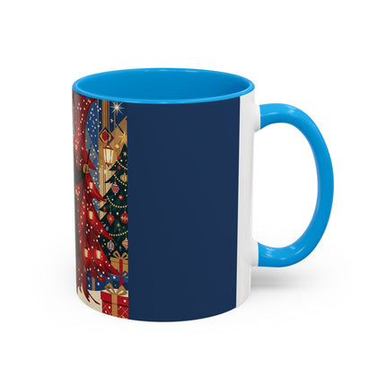 🎩🎄 Christmas Eve Promenade Colorful Mug – Art Deco Holiday Elegance