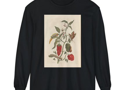 Botanical Pl.15 by Maria Sibylla Merian Garment-dyed Long Sleeve T-Shirt