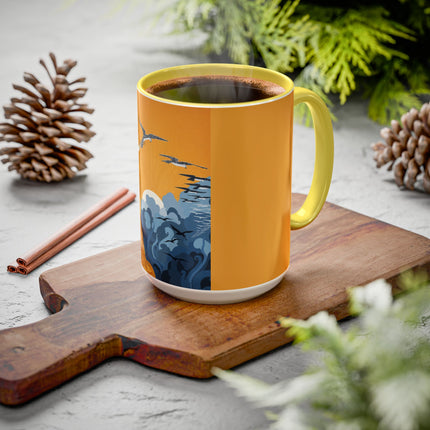 Falcon Mistress Colorful Mugs – Art Deco Majesty & Mythic Freedom