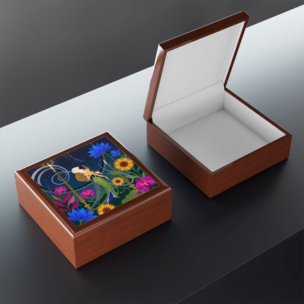 🌙🕯️ The Lady Of The Midnight Garden Jewelry Box – Art Deco Nocturne
