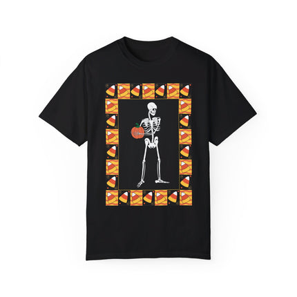 Candy Corn Skeleton Unisex Garment-Dyed T-shirt