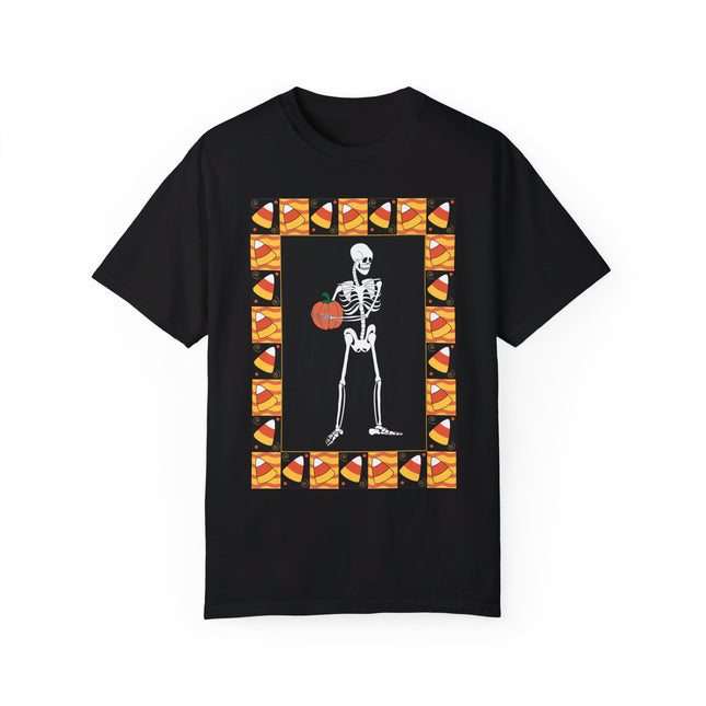 Candy Corn Skeleton Unisex Garment-Dyed T-shirt