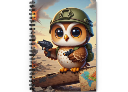 Owl on the Front Lines Spiral Notebook - Ruled Line