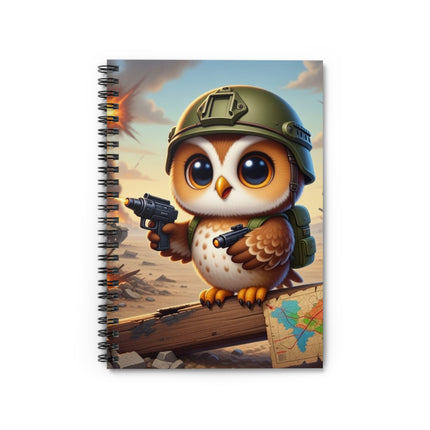 Owl on the Front Lines Spiral Notebook - Ruled Line