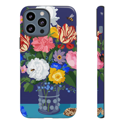 Midnight Floral Bouquet Phone Case – Vibrant Blooms & Enchanted Garden