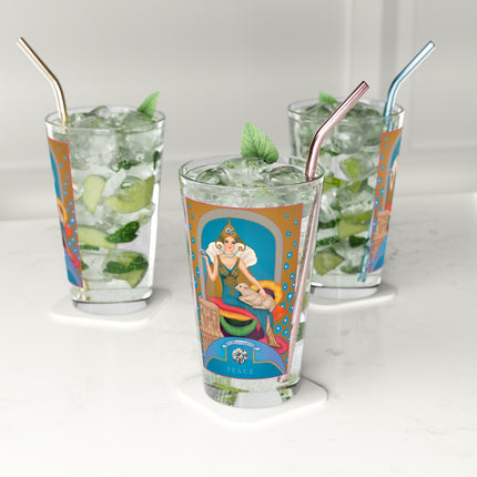 April & Diamond Zodiac Pint Glass