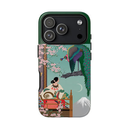 Peacock Garden Phone Case – Japanese Elegance & Timeless Beauty