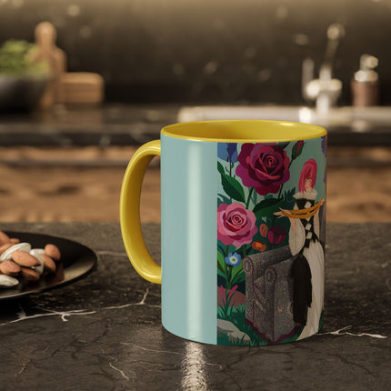 The Lady Of The Garden Tea Colorful Mugs – Art Deco Floral Elegance