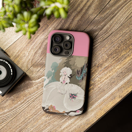 Rococo Garden Reader Phone Case – Whimsical Elegance & Timeless Charm