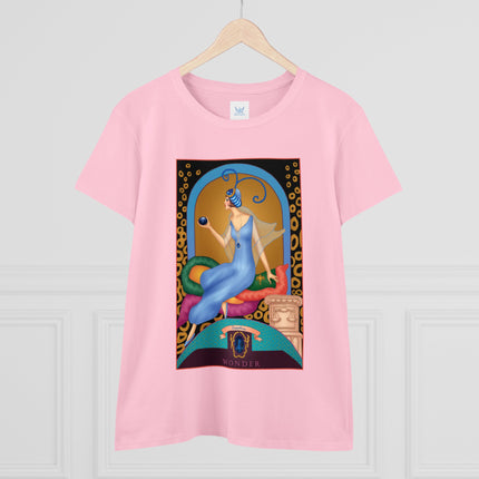 September & Sapphire (from the Gem Series) by Sofia Chiostri Women's Midweight Cotton Tee