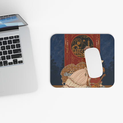 💌🌙 The Lady With The Secret Letter Mouse Pad – Art Deco Romantic Elegance