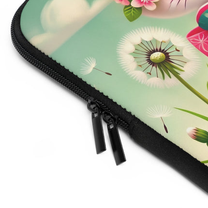 Geisha Kitten and the Dandelion Wish Laptop Sleeve