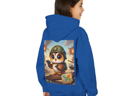 Owl on the Front Lines Youth Heavy Blend Hooded Sweatshirt